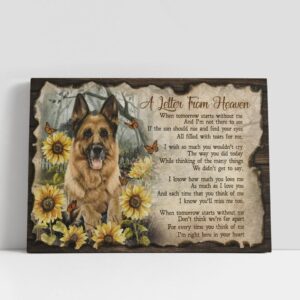Christian Canvas Wall Art, Cute German Shepherd,…