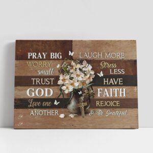 Christian Canvas Wall Art, Daffodil Flower Pray…