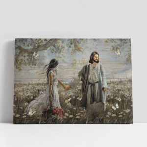 Christian Canvas Wall Art, Daisy Field Pretty…