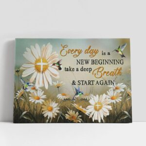 Christian Canvas Wall Art, Daisy Flower, Every…