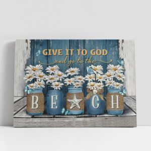 Christian Canvas Wall Art, Daisy Give it…