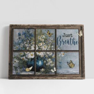 Christian Canvas Wall Art, Daisy Vase, Antique…
