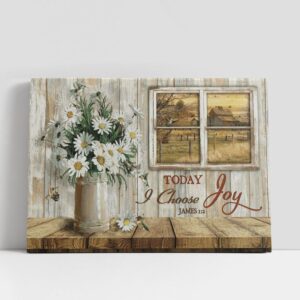 Christian Canvas Wall Art, Daisy Vase Today…