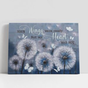 Christian Canvas Wall Art, Dandelion And Butterflies…