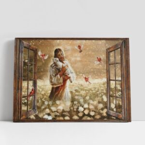 Christian Canvas Wall Art, Dandelion Field Jesus…