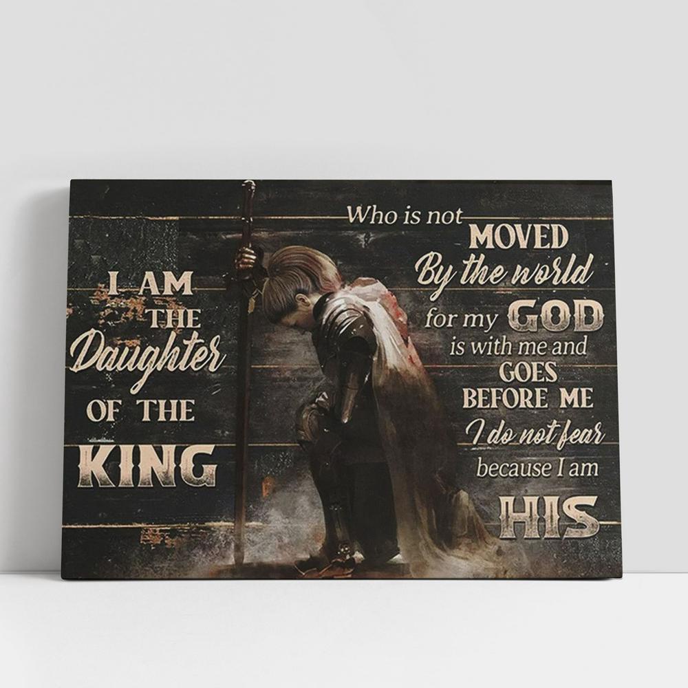 Christian Canvas Wall Art, Daughter Of The King Female Warrior Of God Canvas Art Christian Canvas Wall Art, Daughter Of The King Female Warrior Of God Canvas Art