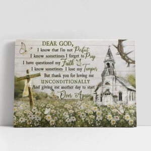 Christian Canvas Wall Art, Dear God I…