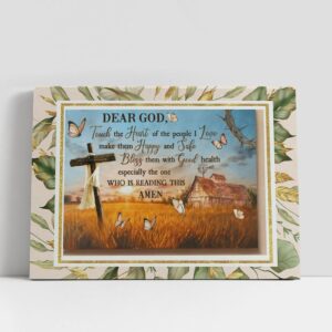 Christian Canvas Wall Art, Dear God Touch…