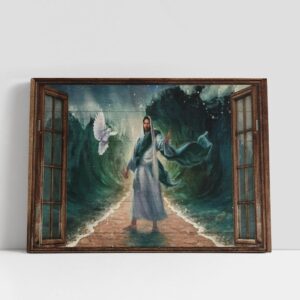 Christian Canvas Wall Art, Deep Ocean, White…