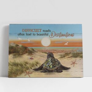 Christian Canvas Wall Art, Destinations Baby Turtle…