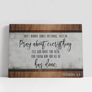 Christian Canvas Wall Art, Don’t Worry About…