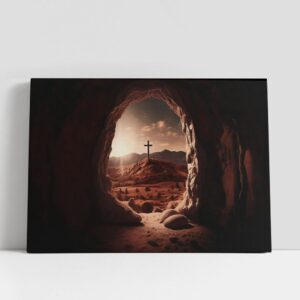 Christian Canvas Wall Art, Empty Tomb Easter…