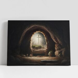 Christian Canvas Wall Art, Empty Tomb Jesus…