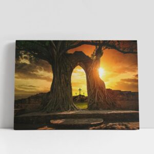 Christian Canvas Wall Art, Empty Tomb With…