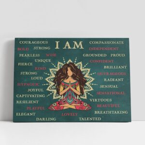 Christian Canvas Wall Art, Encouraging Yoga Wall…