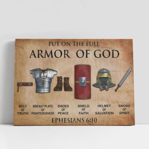 Christian Canvas Wall Art, Ephesians 6 10…