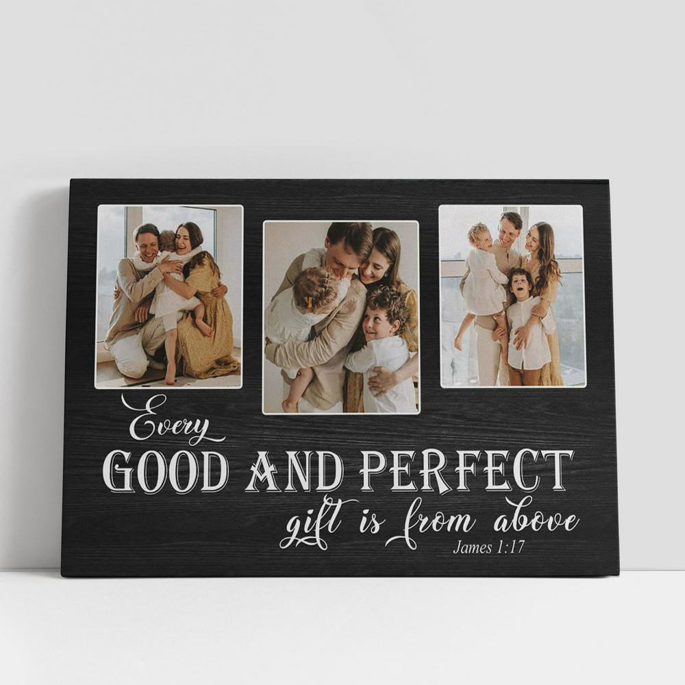 Christian Canvas Wall Art, Every Good And Perfect Gift Is From Above Photo Custom Canvas Print, Inspirational Canvas Art