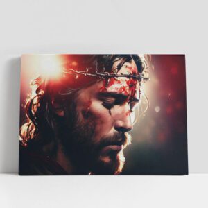 Christian Canvas Wall Art, Face Of Jesus…