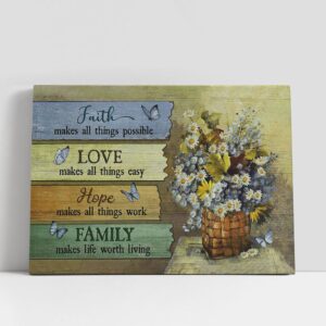 Christian Canvas Wall Art, Faith Makes All…