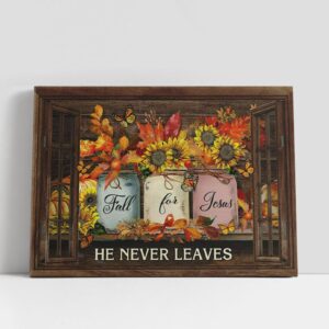 Christian Canvas Wall Art, Fall For Jesus…