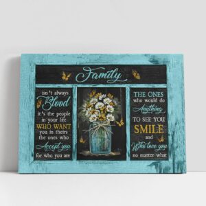 Christian Canvas Wall Art, Family Isn’t Always…