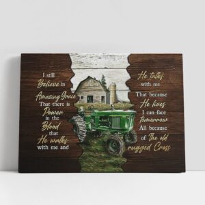 Christian Canvas Wall Art, Farm tractor I…