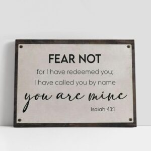 Christian Canvas Wall Art, Fear Not For…