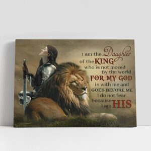 Christian Canvas Wall Art, Female Warrior Lion…