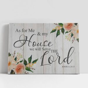 Christian Canvas Wall Art, Floral, Joshua 2415…