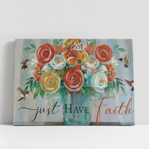 Christian Canvas Wall Art, Flower Painting, Rose,…