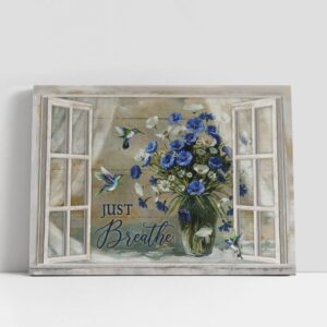 Christian Canvas Wall Art, Flower Vase, Window…