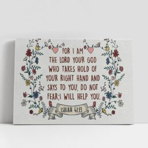 Christian Canvas Wall Art, For I Am…