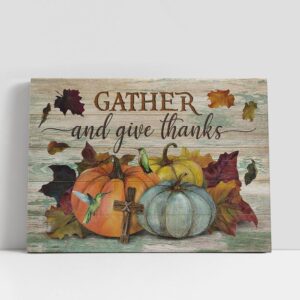 Christian Canvas Wall Art, Gather And Give…