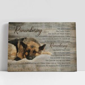Christian Canvas Wall Art, German Shepherd Dog…