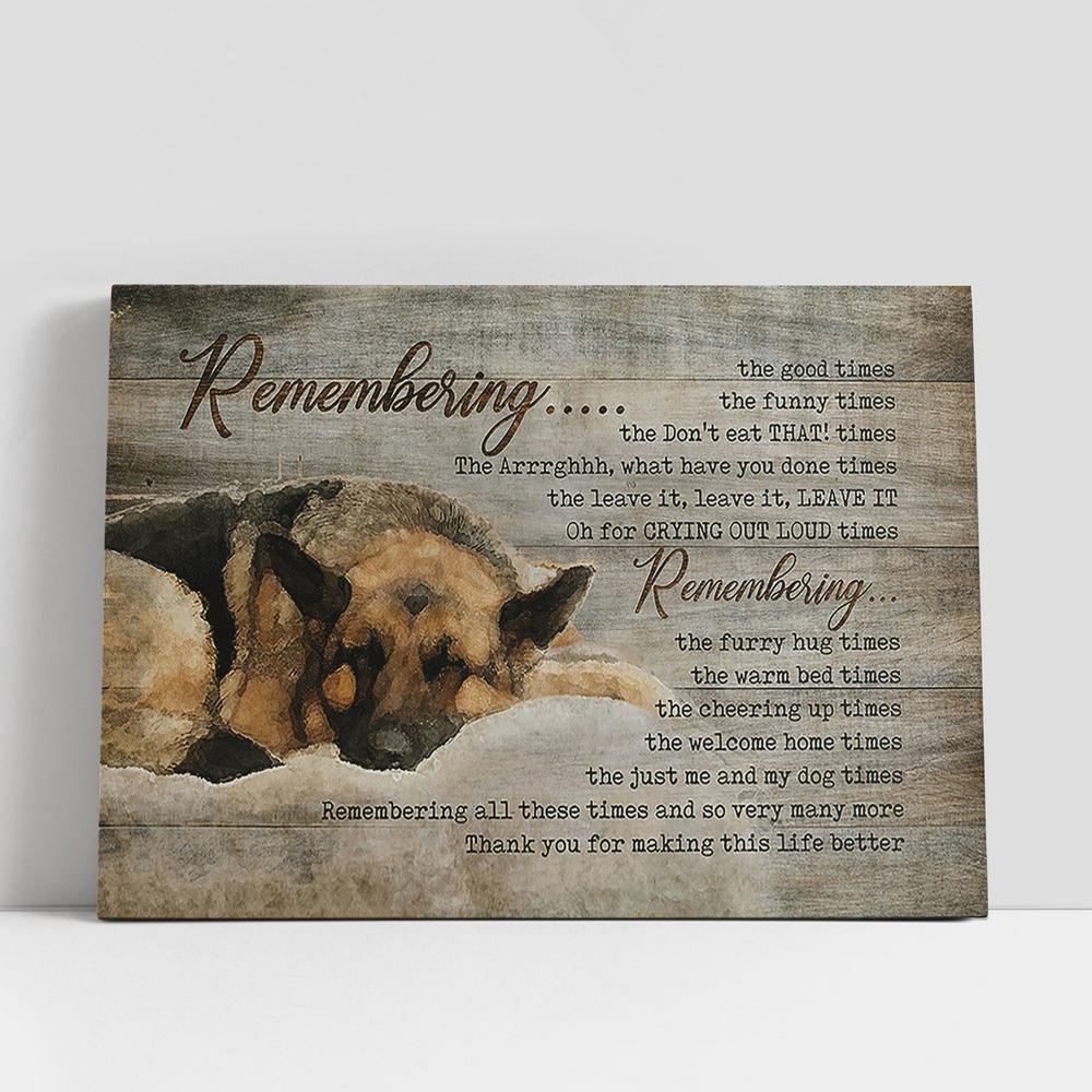 Christian Canvas Wall Art, German Shepherd Dog Sleeping Wall Art Canvas Christian Canvas Wall Art, German Shepherd Dog Sleeping Wall Art Canvas
