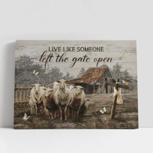 Christian Canvas Wall Art, Goat Live Like…