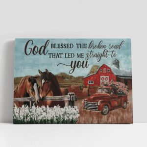 Christian Canvas Wall Art, God Blessed The…