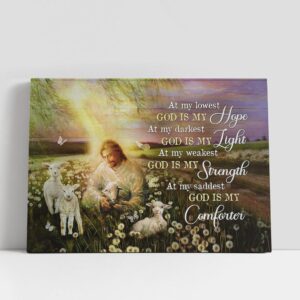 Christian Canvas Wall Art, God Is My…