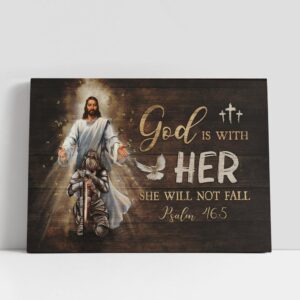 Christian Canvas Wall Art, God Is With…