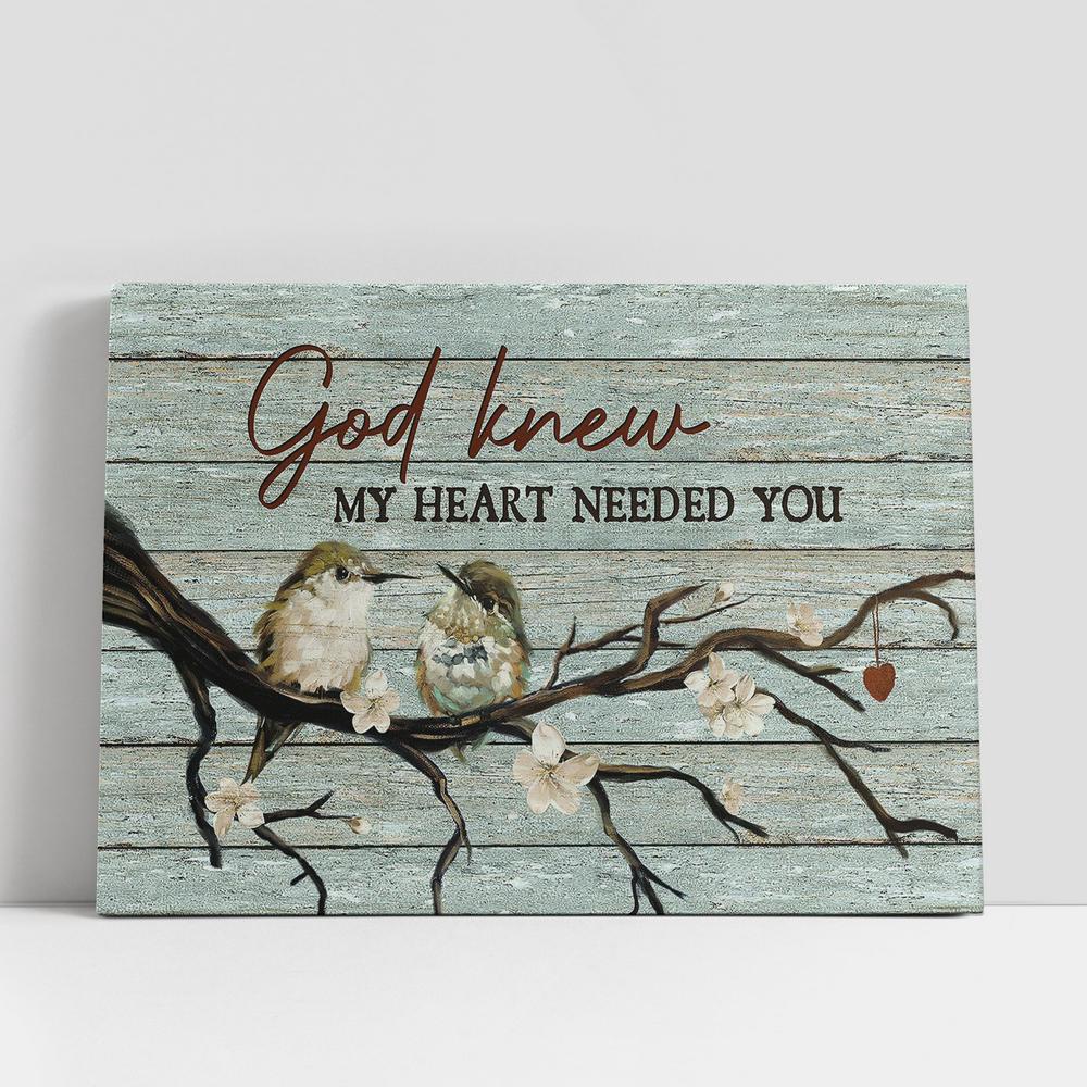Christian Canvas Wall Art, God Knew My Heart Needed You Baby Hummingbirds White Jasmine Canvas Wall Art Christian Canvas Wall Art, God Knew My Heart Needed You Baby Hummingbirds White Jasmine Canvas Wall Art