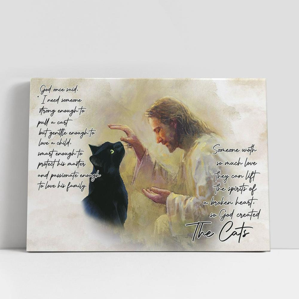Christian Canvas Wall Art, God Once Said The Cat Canvas Wall Art, Scripture Canvas Prints Christian Canvas Wall Art, God Once Said The Cat Canvas Wall Art, Scripture Canvas Prints