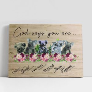 Christian Canvas Wall Art, God Say You…
