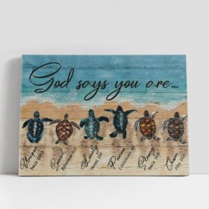 Christian Canvas Wall Art, God Says You…