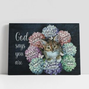 Christian Canvas Wall Art, God Says You…