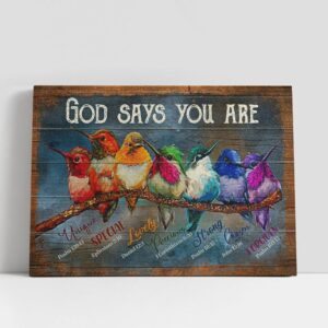 Christian Canvas Wall Art, God Says You…
