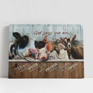 Christian Canvas Wall Art, God Says You…