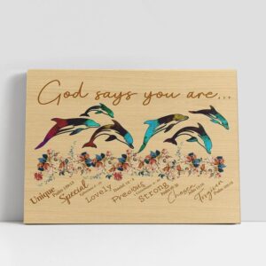 Christian Canvas Wall Art, God Says You…