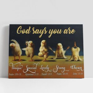 Christian Canvas Wall Art, God Says You…