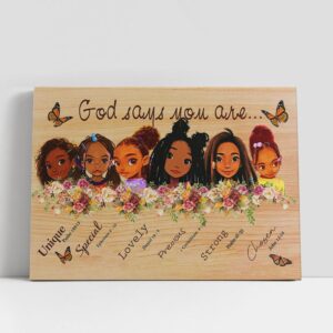 Christian Canvas Wall Art, God Says You…
