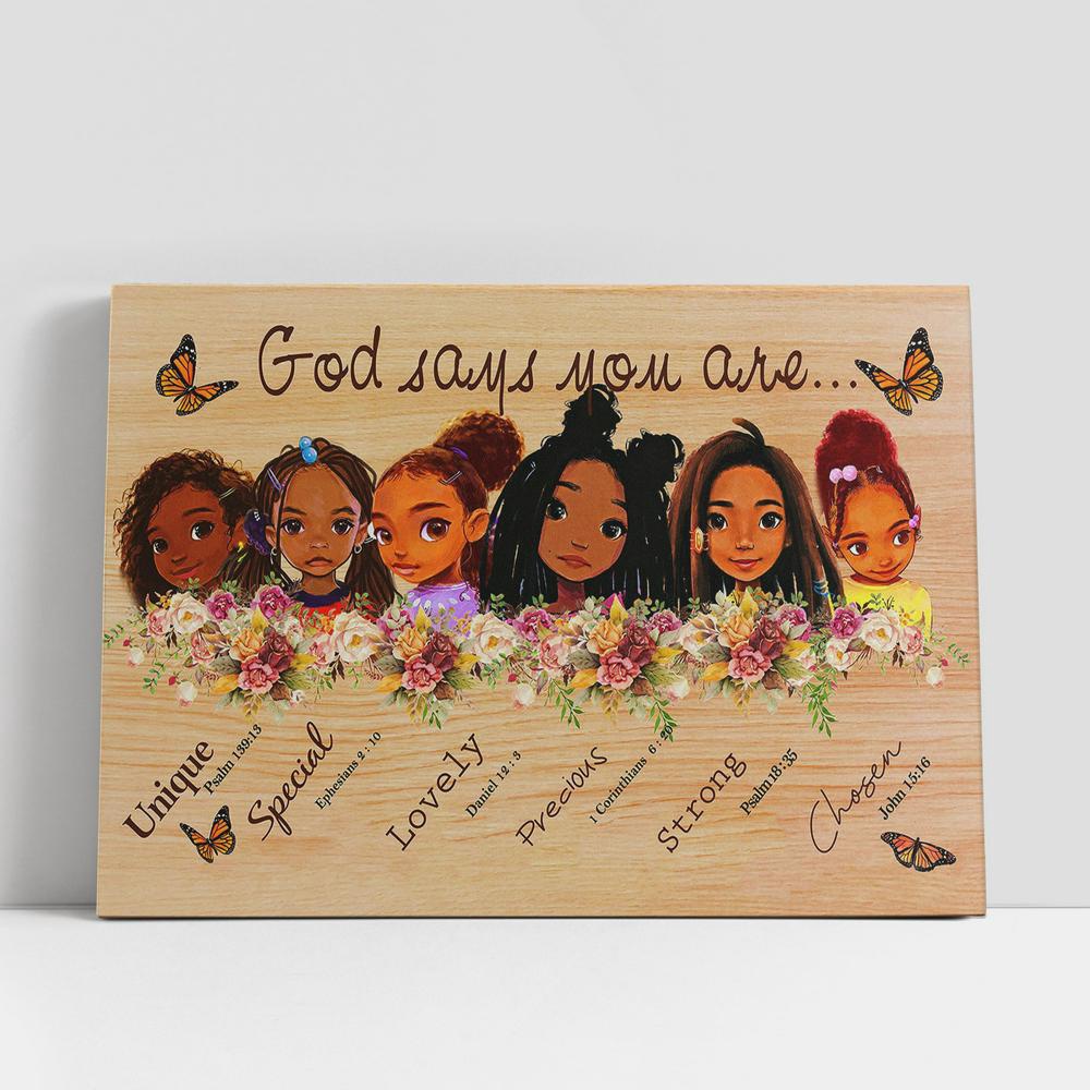 Christian Canvas Wall Art, God Says You Are Little Girl Canvas Wall Art, Scripture Canvas Prints Christian Canvas Wall Art, God Says You Are Little Girl Canvas Wall Art, Scripture Canvas Prints